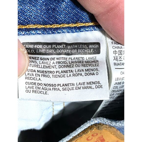 Levis 501 Japanese Denim Raw Hem Jeans Womens 32x27 Boyfriend Distressed Grunge - Picture 10 of 14